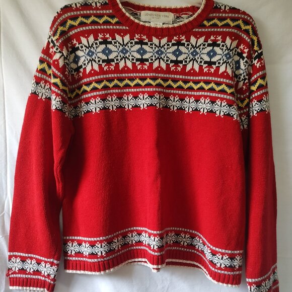 Jones New York Tops - Jones New York Sport Medium Sweater Winter Thick Linen Cotton women